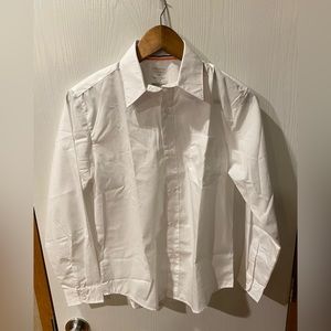 French Toast Boys' Long Sleeve Oxford Shirt White Medium